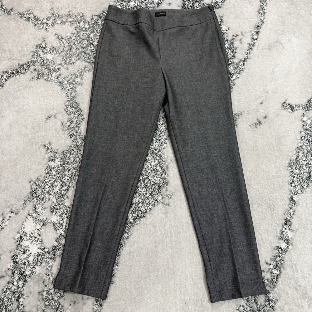 Talbots Chatlam Ankle Pants Womens Size 10 Gray Slim Straight Career Trousers